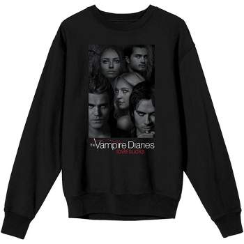 The Vampire Diaries Group Shot Juniors Black Long Sleeve Sweatshirt