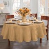 Elrene Elegant Woven Leaves Jacquard Damask Fall Tablecloth - Elrene Home Fashions - 2 of 3
