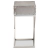 1 Drawer William Silver Metal Nightstand Silver/Black - Baxton Studio - 4 of 4