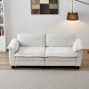 KWPZQEB Sectional Sofa, Modern Chenille Couch Sofa w/ Double-Layer Seat Cushion&Armrest, 2/3/4-Seater Sofa w/ Deep Seat for Living Room - 2 of 4