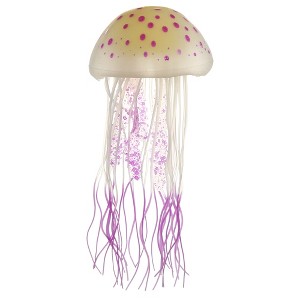 Unique Bargains Silicone Fluorescent Jellyfish Glow Aquarium Decor Ornaments with Suction Cup 2.8"x5.5" - 1 of 4