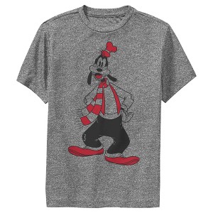 Boy's Mickey & Friends Winter Ready Goofy Outline Performance Tee - 1 of 4