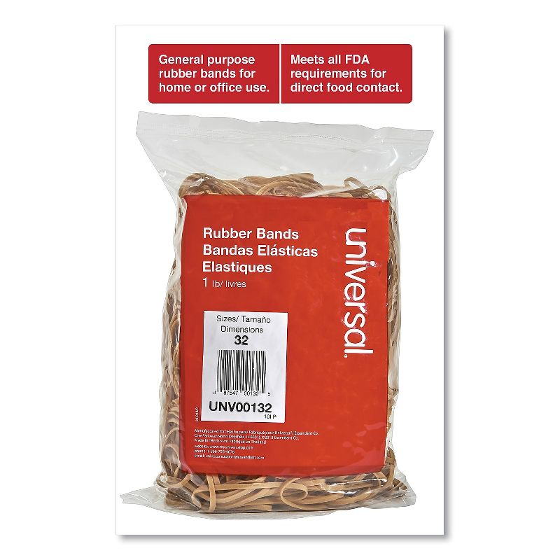 UNIVERSAL Rubber Bands Size 32 3 x 1/8 820 Bands/1lb Pack 00132, 3 of 5