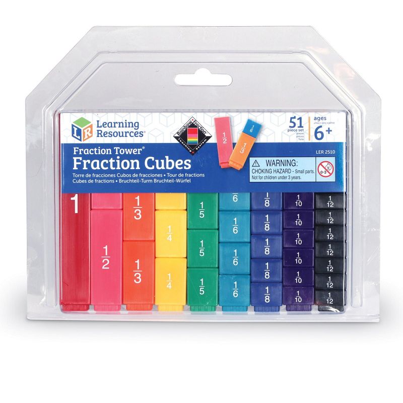 Learning Resources Fraction Tower Cubes, 1 of 6