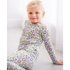 Lev Baby Girls' Bamboo Toddler Pajamas – 2-Piece Long Sleeve Rainbow Gemstone Set (2T–9/10Y) - 4 of 4