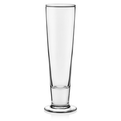 Libbey Stockholm Clear Glass Pilsner Beer Glasses Set of 4