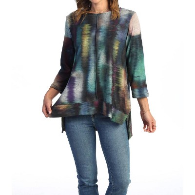 Women's Reflections French Brushed Knit Slit Top - Jess & Jane