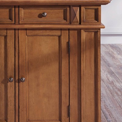 Americana Oak Kitchen Island with Drop Leaf