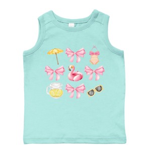 The Juniper Shop Coquette Beach Chart Toddler Tank - 5/6T - Seafoam - 1 of 4