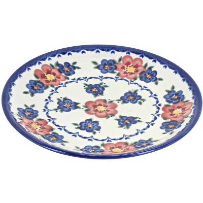 Blue Rose Polish Pottery Chantilly Dessert Plate