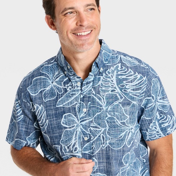 Camisa de botones de manga corta con hibisco para hombre - Goodfellow & Co™ x Reyn Spooner 4