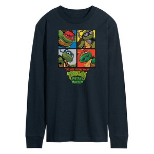 Men's - Teenage Mutant Ninja Turtles Mutant Mayhem - Mutant Mahem Grid Long Sleeve Graphic T-Shirt - 1 of 3