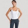 Anna-Kaci Active Women's Fitted Square Neck Tank Top with Built-In Bra and Racerback Design for Active and Casual Comfort - 2 of 4