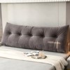Bekrvio Velvet Wedge Headboard Pillow, Bed Rest Reading Backrest Cushion with Removable Cover & Side Pockets for Daybed & Couch - 4 of 4