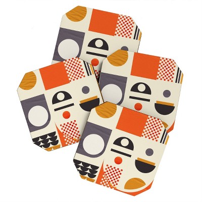 4pk Showmemars Mid-Century Coasters - society 6