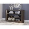 Signature Design by Ashley Korestone Credenza - Warm Brown Hardwood with Adjustable Shelving - 2 of 4