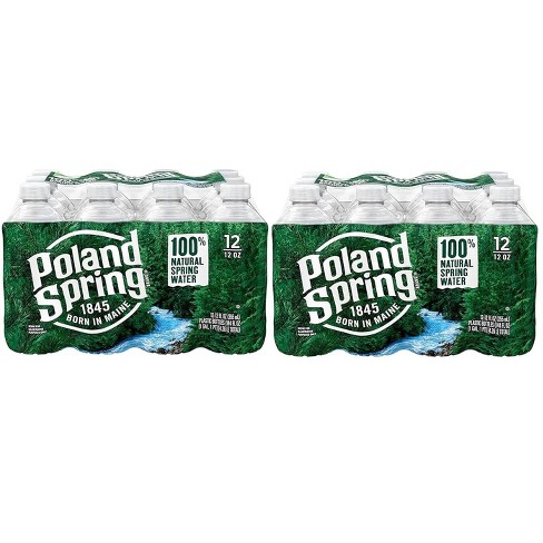 Poland Spring Brand 100% Natural Spring Water - 12 Fl Oz. Bottle (Pack of 24) - image 1 of 3