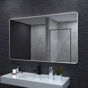 Aluminum Framed Rounded Rectangle Bathroom Wall Mirror,Vanity Mirror - 1 of 4