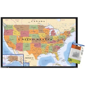 Trends International Map - USA Time Zones Unframed Wall Poster Prints - 1 of 4