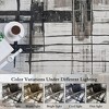 Maxax Non-Slip Machine Washable Grey Cream Modern Area Rug For Living Room, Hallway Runner, Entryway Rug - 2 of 4