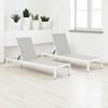 Mshliw Outdoor Chaise Lounge Chair Set of 2, Aluminum Adjustable Outdoor Chairs for Pool, Patio, Beach, or Yard, UV Resistant, - 2 of 4