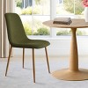 Dining Table Set for 2, Small Round Pedestal Kitchen Table with Upholstered Chairs, Ideal for Breakfast Nooks or Apartments-Tanpinhause - 2 of 4
