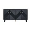 U-Shape Light Luxury Cabinet with Geometric Pattern Decor, Ideal for Hallways, Entryways, and Living Rooms - 3 of 4