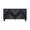 U-Shape Light Luxury Cabinet with Geometric Pattern Decor, Ideal for Hallways, Entryways, and Living Rooms - image 3 of 4