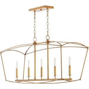 Quorum Lighting Mantle 5 - Light Chandelier in  Gold Leaf - 1 of 1