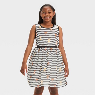 Girls' Barbie Character Dress - White/Black