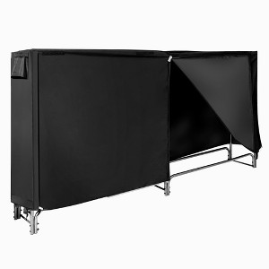 Costway 4FT/5FT/6FT/8FT Firewood Storage Log Rack Heavy Duty Iron Log Holder with Waterproof PVC Cover - 1 of 4