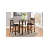 New Classic Furniture,Gia 3-Piece 42" Wood Counter Drop Leaf Table Set, Brown - 3 of 4