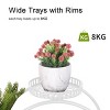 Artloge 4 Tier Modern Metal Plant Stand Rolling Trolley Dispaly Shelf Flower Pot Holder Rack with Lockable Wheels for Home Garden Balcony Decor - 4 of 4