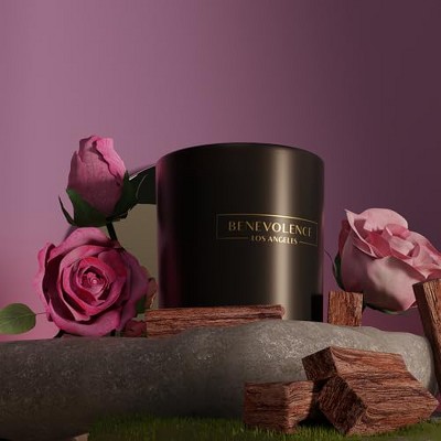 Matte Black Soy Wax Christmas Scented Candle Jar