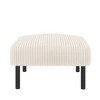 CAVINAS 15.35"H Small Ottoman Footstool with Legs,Corduroy Fabric Ottoman with Soft Padded seat,Modern Square Ottoman for Bedroom - 4 of 4