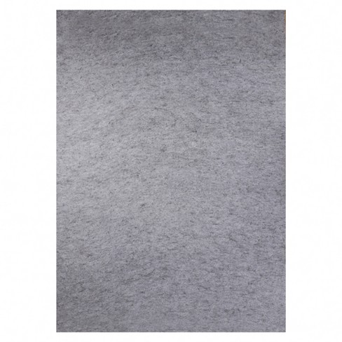 Non-Slip Grip Floor Protector Polyester Felt and Rubber Indoor Area Rug Pad with Coating, 4'x6', Neutral Grey - Blue Nile Mills