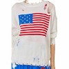 Women's Distressed Flag Sweater - Main Strip - 3 of 3