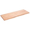 vidaXL Bathroom Countertop Light Brown 55.1"x19.7"x(0.8"-1.6") Treated Solid Wood - 2 of 4