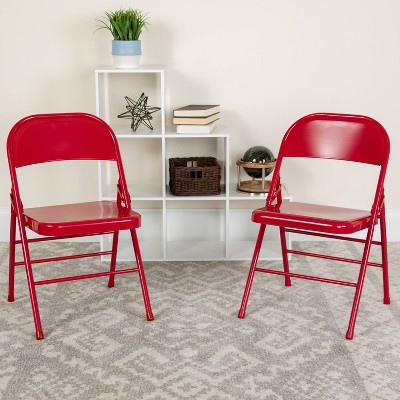 red metal chairs target