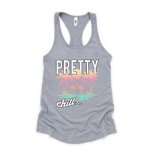 Simply Sage Market Women's Pretty Chill Flamingo Graphic Racerback Tank - 1 of 3