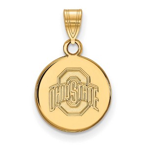 Black Bow Jewelry 14k Yellow Gold Ohio State Buckeyes NCAA Small Pendant - 1 of 3