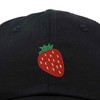 Dalix Strawberry Embroidered Cotton Dad Hat Fruit Adjustable Casual Baseball Cap Nature Womens - 2 of 4