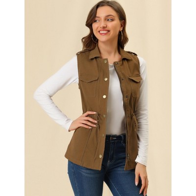 brown vest womens
