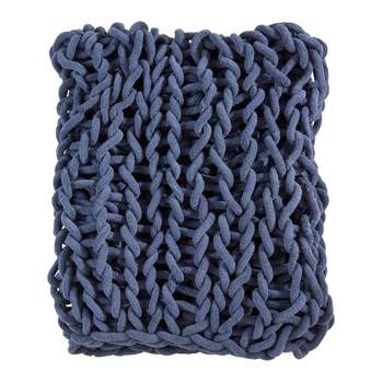 Saro Lifestyle Textured Chunky Knit Cozy Throw