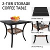 3 Piece Patio Rattan Conversation Set, Outdoor Rocking Wicker Patio Furniture Set with Thick Cushions Rocker Chair and 2-Tier Coffee Table - 4 of 4