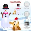 Tangkula 6 FT Inflatable Snowman with Cute Dog Christmas Blow up Snowman and Dog with Bright Built-in LED Lights Inflatable Snowman for Christmas - 4 of 4