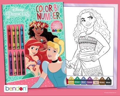 Disney Princess Color by Number  Mystery Disney Coloring Book