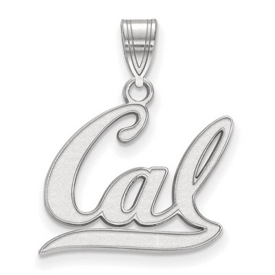 Black Bow Jewelry 14k White Gold California Berkeley Golden Bears NCAA Medium Pendant