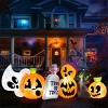 Joyfy 8 FT Long Halloween Inflatables Outdoor Decoration, Inflatable Pumpkin Ghost Cat Tombstone with LEDs for Halloween Yard Garden Lawn Decoration - 4 of 4