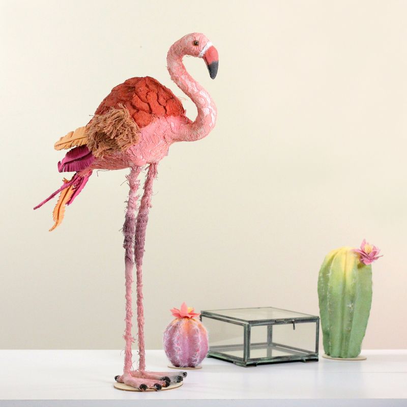 Northlight 21.5" Tropical Textured Pink Flamingo Table Top Decoration, 3 of 4